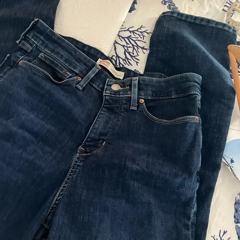 Levi's Blue Straight Jeans Classic Indigo - Picture 4 of 11